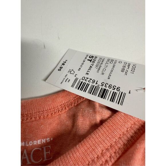NWT Place Set of 2 T-shirts Cotton Bland Orange Gray Size 5T - Picture 2 of 10